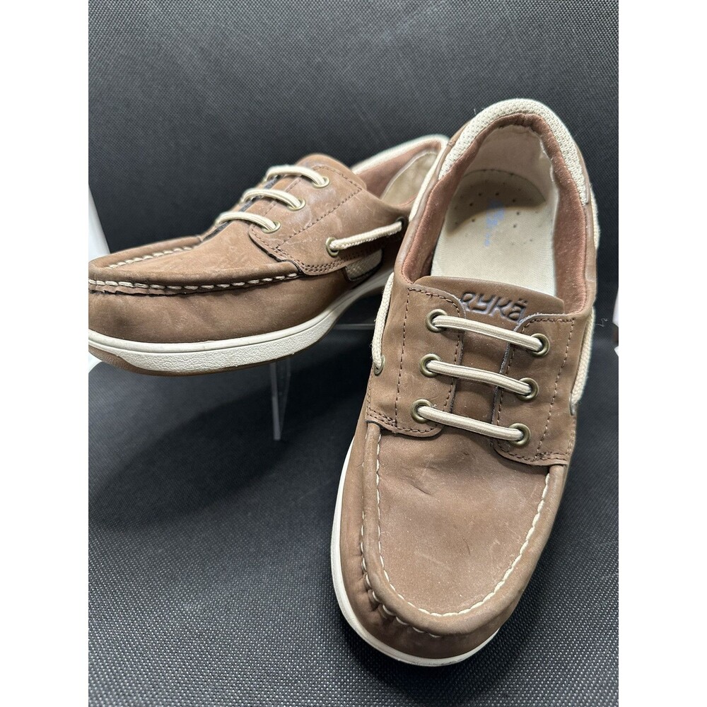 Ryka Chatham Women’s Size 6.5M Brown Boat Deck Shoes Slip-On Preppy Top-Siders